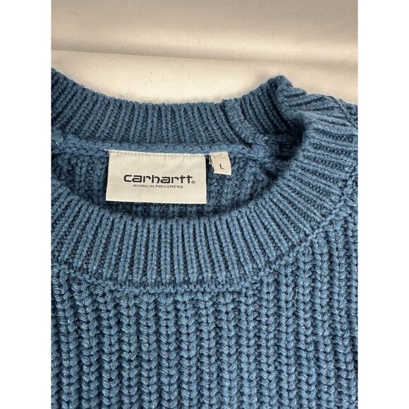 Carhartt Mens Knit Sweater Large Size Blue - Picture 4 of 7